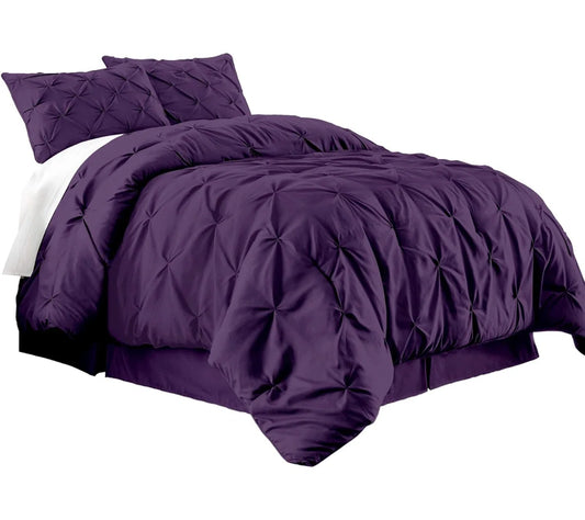 Berlin Pintuck Microfiber 3-Piece Comforter Set