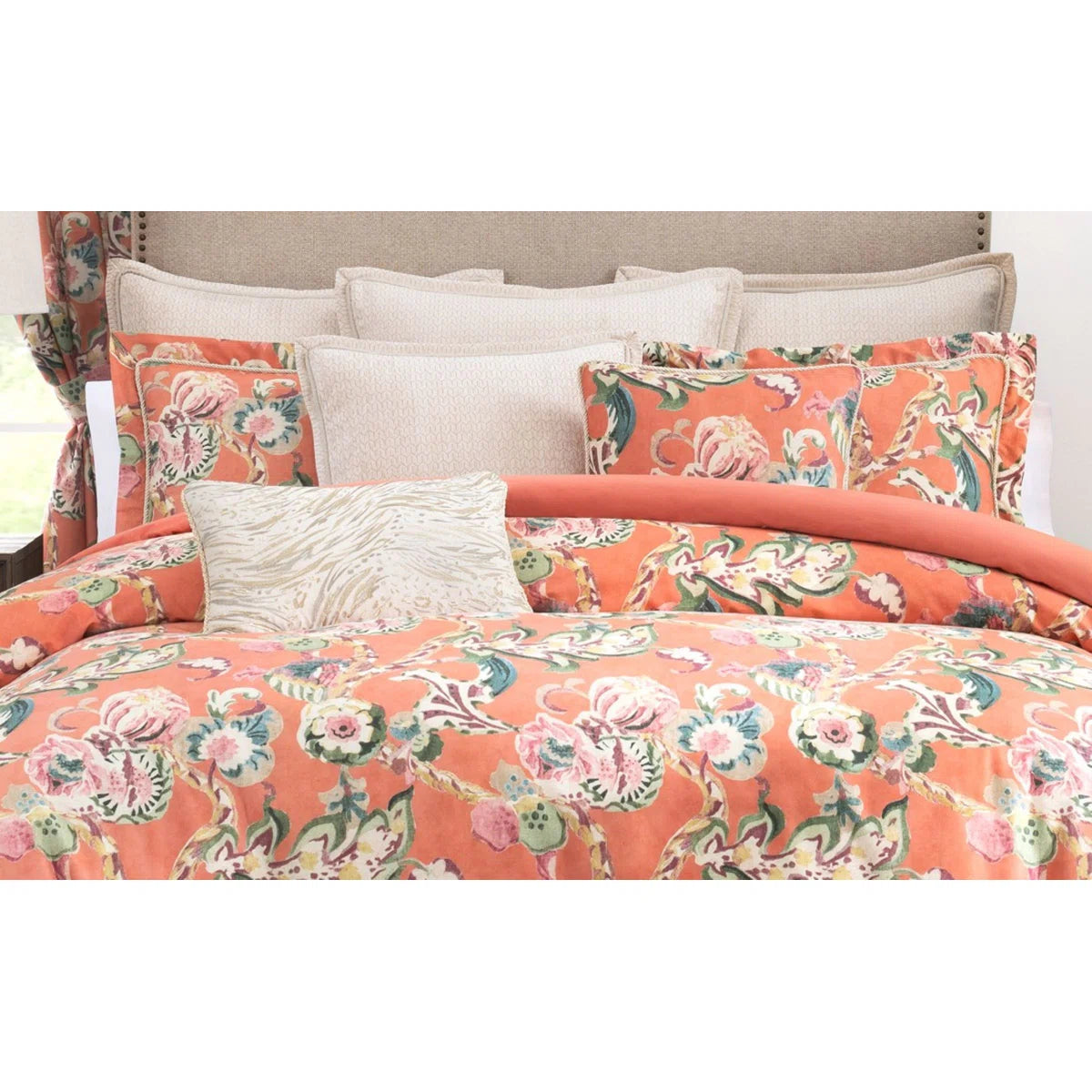 Cara Floral King 4 Piece Comforter Set
