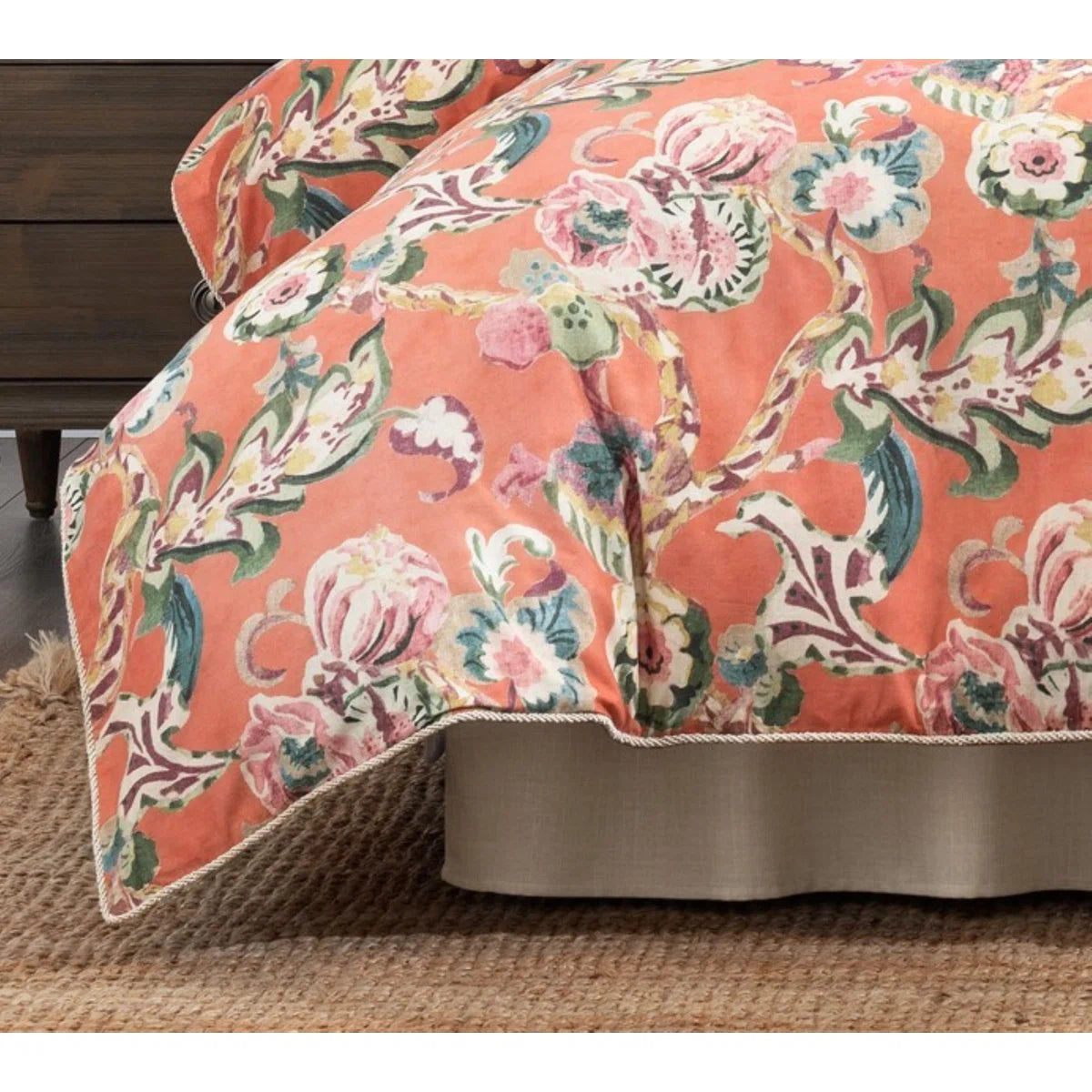 Cara Floral King 4 Piece Comforter Set